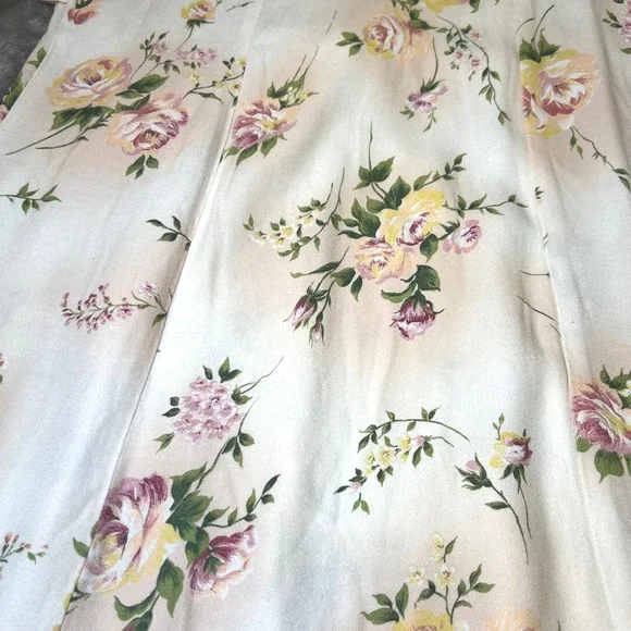Vintage 90s Womens Size Large/XL Floral Maxi Dress Cottagecore Made in USA Boho - Picture 7 of 9